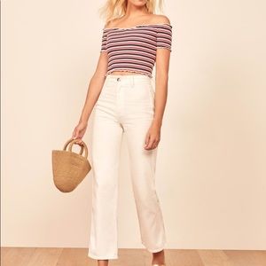 Reformation Willet Top - Hollywood Stripe